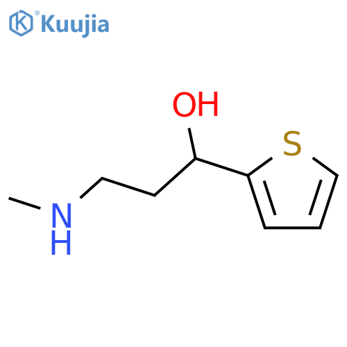 1-b-Hydroxy-1-(2-thienyl)-3-methylaminopropane structure