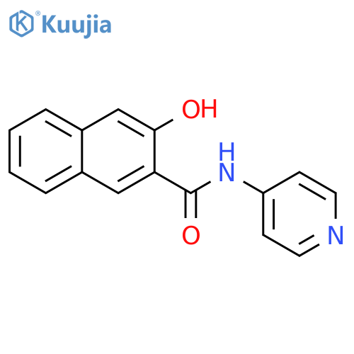 3-hydroxy-N-pyridin-4-ylnaphthalene-2-carboxamide structure