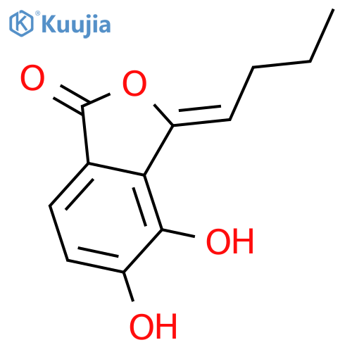 3-butylidene-4,5-dihydroxy-2-benzofuran-1-one structure