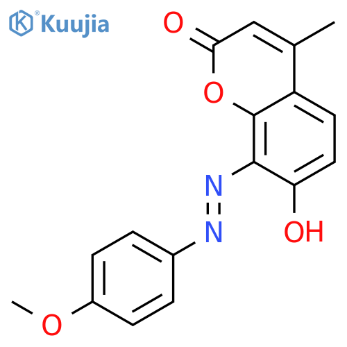 2H-1-Benzopyran-2-one, 7-hydroxy-8-[(4-methoxyphenyl)azo]-4-methyl- structure
