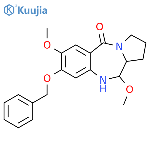 5H-Pyrrolo[2,1-c][1,4]benzodiazepin-5-one,1,2,3,10,11,11a-hexahydro-7,11-dimethoxy-8-(phenylmethoxy)- structure