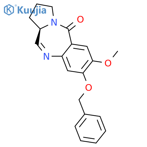 5H-Pyrrolo[2,1-c][1,4]benzodiazepin-5-one,1,2,3,11a-tetrahydro-7-methoxy-8-(phenylmethoxy)-, (11aR)- structure