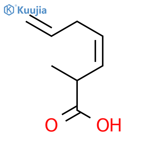 3,6-HEPTADIENOIC ACID, 2-METHYL-, (Z)- structure
