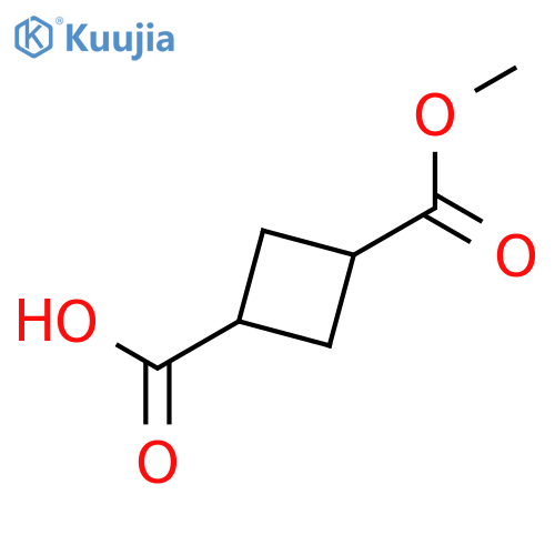 3-(methoxycarbonyl)cyclobutane-1-carboxylic acid structure
