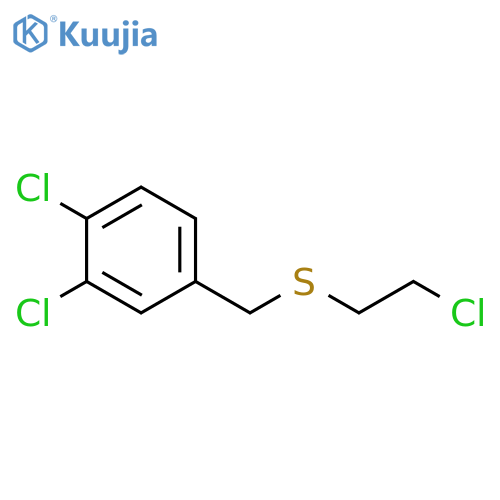 BENZENE, 1,2-DICHLORO-4-[[(2-CHLOROETHYL)THIO]METHYL]- structure