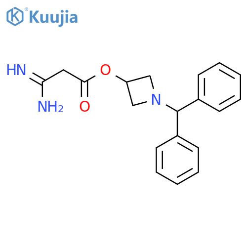 1-Benzhydrylazetidin-3-yl-3-amino-3-iminopropanoate structure