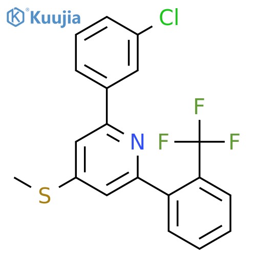 Pyridine, 2-(3-chlorophenyl)-4-(methylthio)-6-[2-(trifluoromethyl)phenyl]- structure
