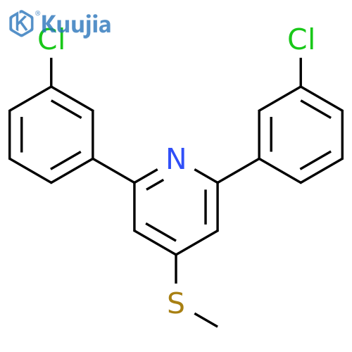 PYRIDINE, 2,6-BIS(3-CHLOROPHENYL)-4-(METHYLTHIO)- structure