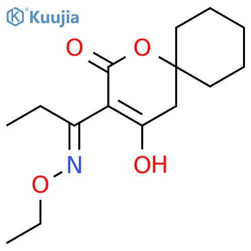 1-Oxaspiro[5.5]undec-3-en-2-one, 3-[1-(ethoxyimino)propyl]-4-hydroxy- structure