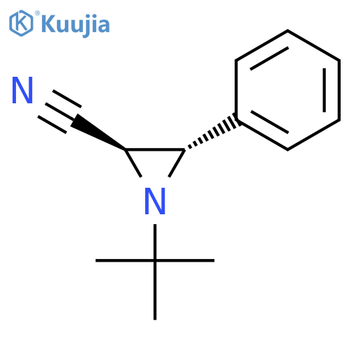 2-Aziridinecarbonitrile, 1-(1,1-dimethylethyl)-3-phenyl-, trans- structure