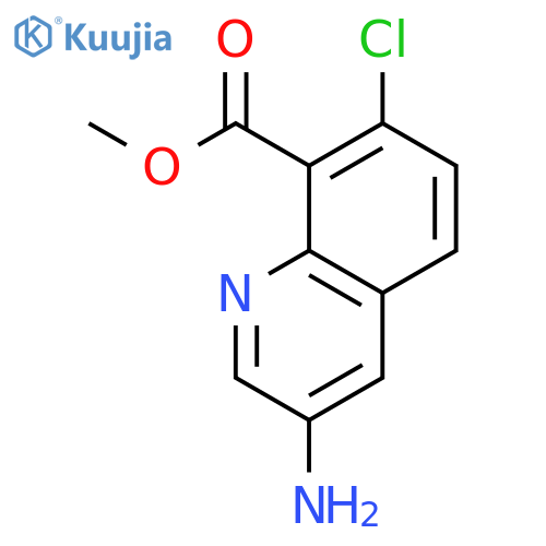 8-Quinolinecarboxylic acid, 3-amino-7-chloro-, methyl ester structure