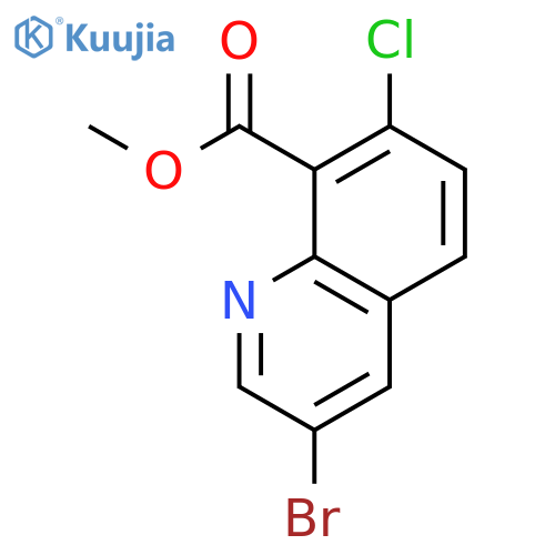 8-Quinolinecarboxylic acid, 3-bromo-7-chloro-, methyl ester structure