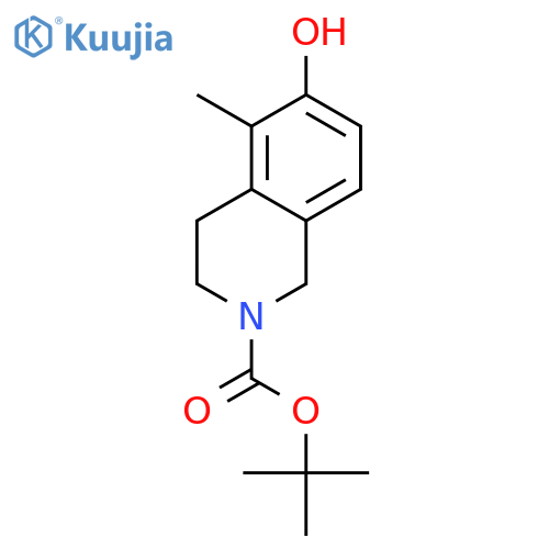 Tert-butyl 6-hydroxy-5-methyl-3,4-dihydro-1h-isoquinoline-2-carboxylate structure