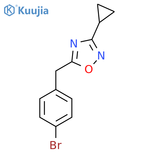 1,2,4-Oxadiazole, 5-[(4-bromophenyl)methyl]-3-cyclopropyl- structure
