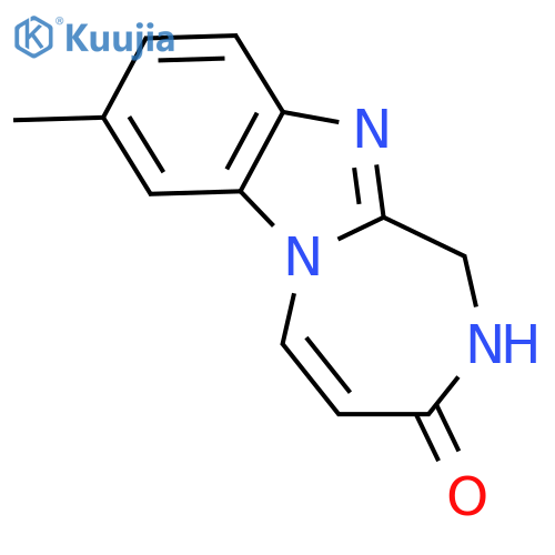 1,2-dihydro-8-methyl-3H-[1,4]Diazepino[1,2-a]benzimidazol-3-one structure
