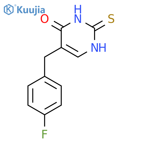 4(1H)-Pyrimidinone, 5-[(4-fluorophenyl)methyl]-2,3-dihydro-2-thioxo- structure