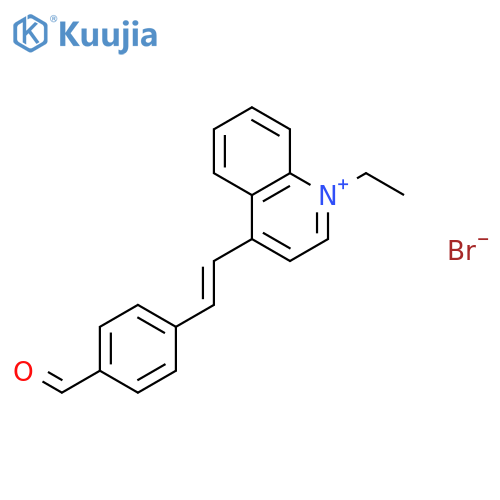 Quinolinium, 1-ethyl-4-[2-(4-formylphenyl)ethenyl]-, bromide structure