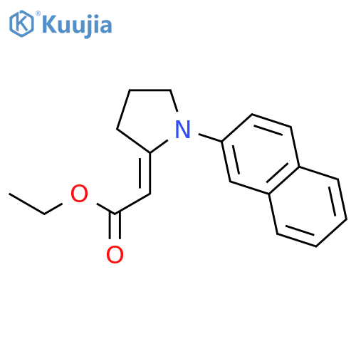 Acetic acid, [1-(2-naphthalenyl)-2-pyrrolidinylidene]-, ethyl ester, (2E)- structure