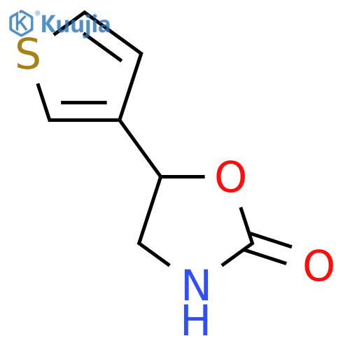 5-(thiophen-3-yl)-1,3-oxazolidin-2-one structure