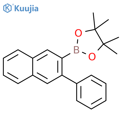 4,4,5,5-tetramethyl-2-(3-phenylnaphthalen-2-yl)-1,3,2-dioxaborolane structure