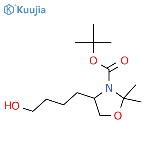 (R)-tert-Butyl 4-(4-hydroxybutyl)-2,2-dimethyloxazolidine-3-carboxylate structure