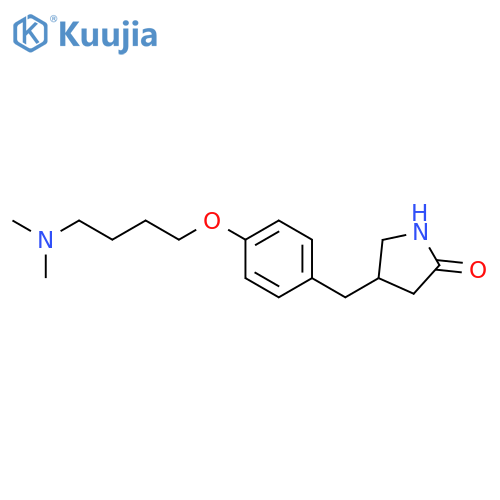2-PYRROLIDINONE, 4-[[4-[4-(DIMETHYLAMINO)BUTOXY]PHENYL]METHYL]- structure