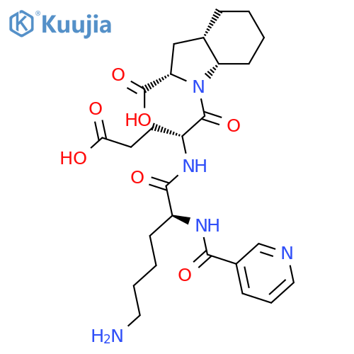 1H-Indole-2-carboxylicacid, N2-(3-pyridinylcarbonyl)-L-lysyl-D-g-glutamyloctahydro-, (2S,3aS,7aS)- structure