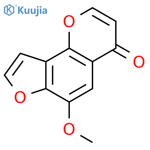 4H-Furo[2,3-h]-1-benzopyran-4-one, 6-methoxy- structure