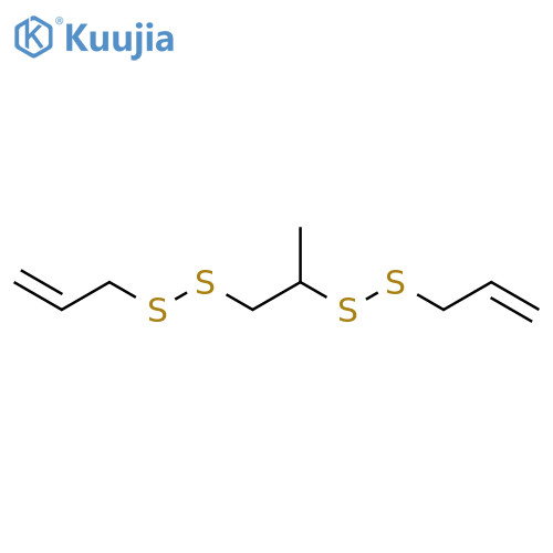 6-methyl-4,5,8,9-tetrathiadodeca-1,11-diene structure