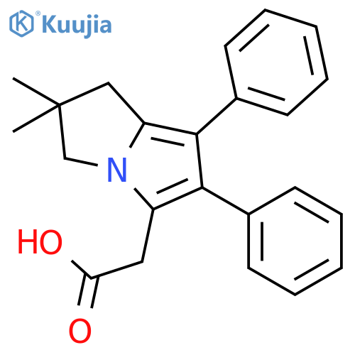 1H-Pyrrolizine-5-acetic acid, 2,3-dihydro-2,2-dimethyl-6,7-diphenyl- structure