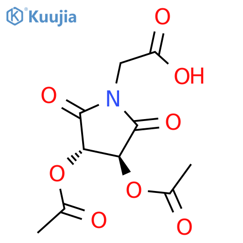 1-Pyrrolidineacetic acid, 3,4-bis(acetyloxy)-2,5-dioxo-, (3S-trans)- structure
