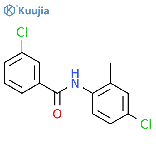 3-chloro-n-(4-chloro-2-methylphenyl)benzamide structure
