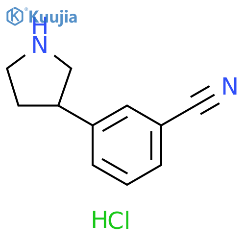 3-(pyrrolidin-3-yl)benzonitrile hydrochloride structure