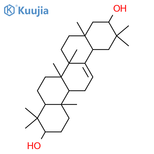 12-Oleanene-3,21-diol; (3β,21β)-form structure