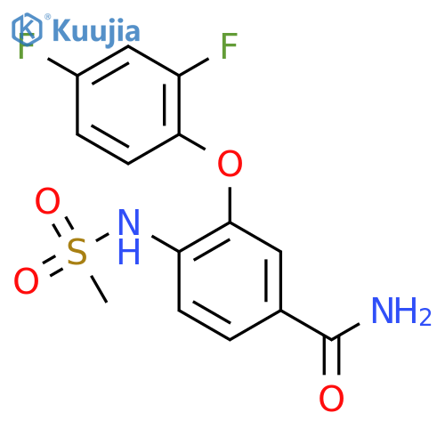 Benzamide, 3-(2,4-difluorophenoxy)-4-[(methylsulfonyl)amino]- structure