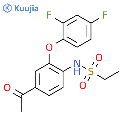 Ethanesulfonamide, N-[4-acetyl-2-(2,4-difluorophenoxy)phenyl]- structure