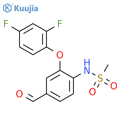 Methanesulfonamide, N-[2-(2,4-difluorophenoxy)-4-formylphenyl]- structure