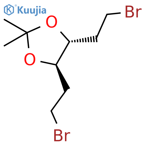 1,3-Dioxolane, 4,5-bis(2-bromoethyl)-2,2-dimethyl-, (4R-trans)- structure