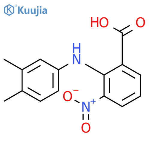 Benzoic acid, 2-[(3,4-dimethylphenyl)amino]-3-nitro- structure