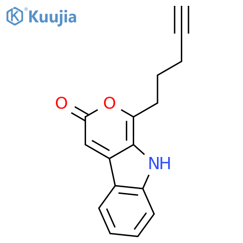Pyrano[3,4-b]indol-3(9H)-one, 1-(4-pentynyl)- structure