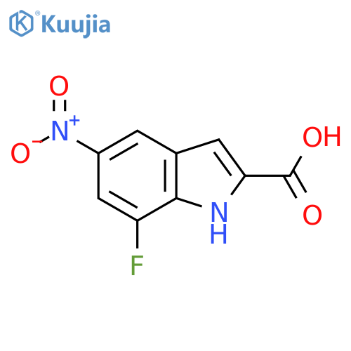 7-Fluoro-5-nitro-1H-indole-2-carboxylic acid structure