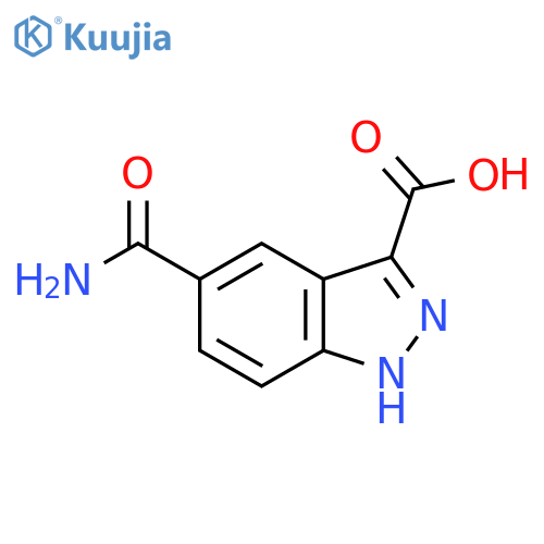 5-CarbaMoyl-1H-indazole-3-carboxylic acid structure