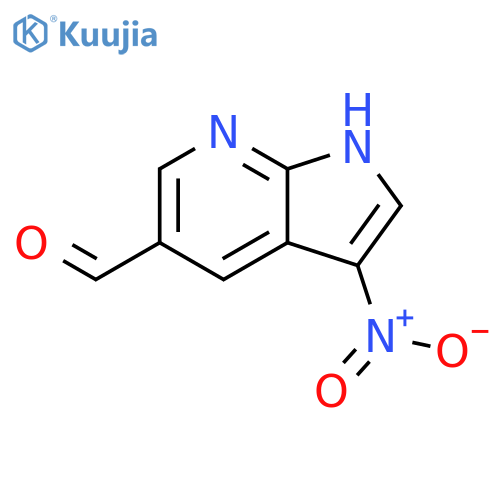 3-nitro-1H-pyrrolo[2,3-b]pyridine-5-carbaldehyde structure