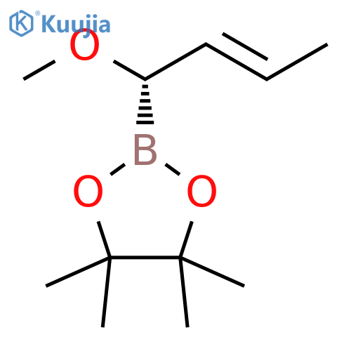 1,3,2-Dioxaborolane, 2-[(1S,2E)-1-methoxy-2-buten-1-yl]-4,4,5,5-tetramethyl- structure