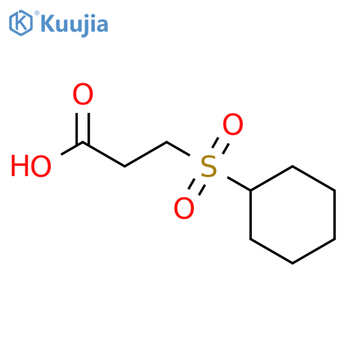 3-cyclohexylsulfonylpropanoic acid structure