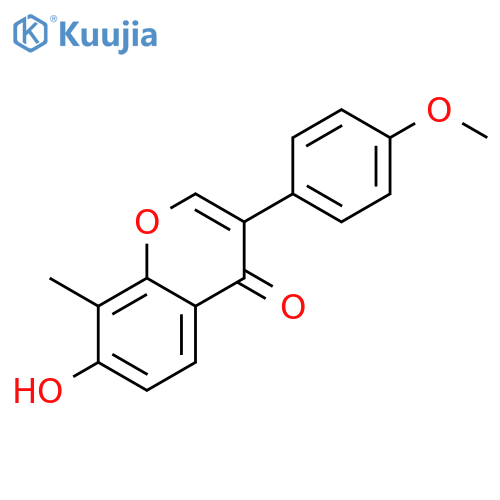 7-hydroxy-3-(4-methoxyphenyl)-8-methyl-4H-chromen-4-one structure