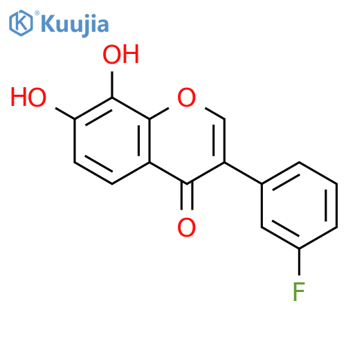 3-(3-fluorophenyl)-7,8-dihydroxychromen-4-one structure