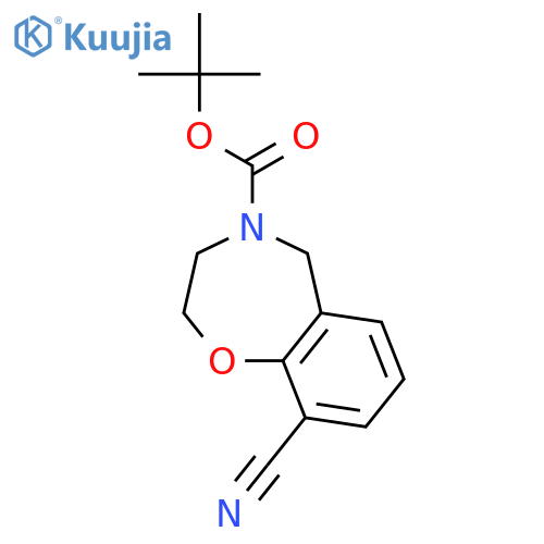 tert-Butyl 9-Cyano-2,3-dihydrobenzof1,4oxazepine-4(5H)-carboxylate structure