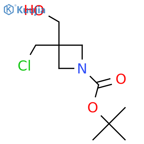 tert-Butyl 3-(chloromethyl)-3-(hydroxymethyl)azetidine-1-carboxylate structure