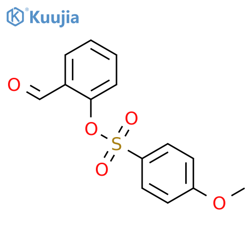 Benzenesulfonic acid, 4-methoxy-, 2-formylphenyl ester structure